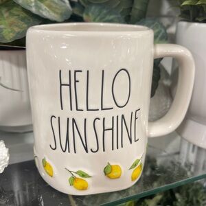 Rae Dunn Lemon 🍋  Hello Sunshine Summer Fruit Embossed Ceramic Coffee Mug NEW
